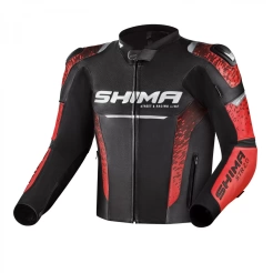 Мотокуртка кожаная SHIMA STR 2.0 красный - фото №1
