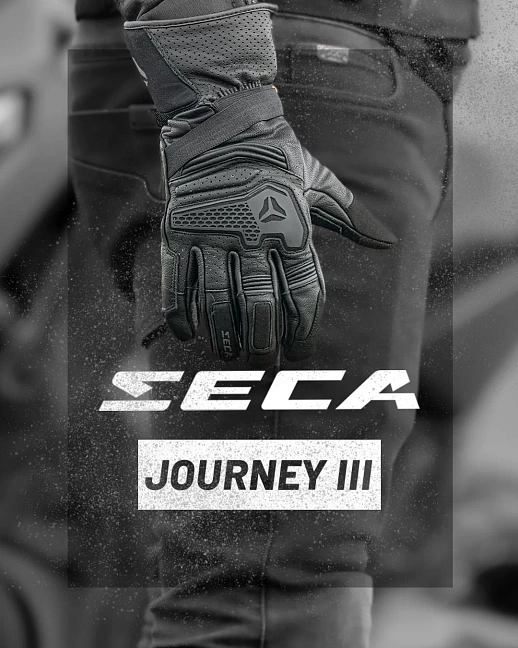 Мотоперчатки кожаные Seca Journey III черный - фото №2